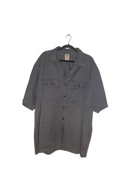 Men's Dickies Grey 3XL Casual Button Down Short Sleeve Work Shirt